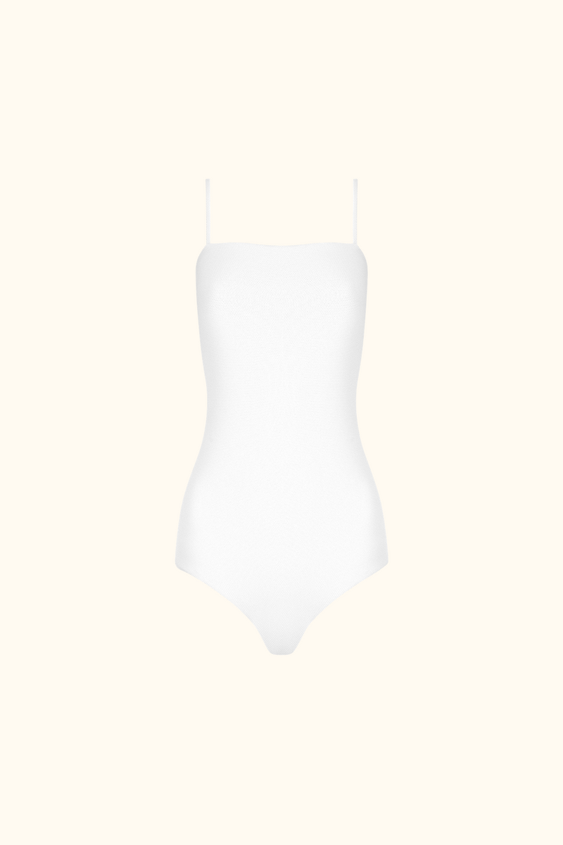 The Edie Swimsuit in Pure White