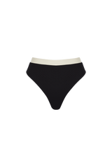 The Claude Bikini Bottom in Black + Ecru
