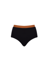 The Lucinda Bikini Bottom in Black + Sand