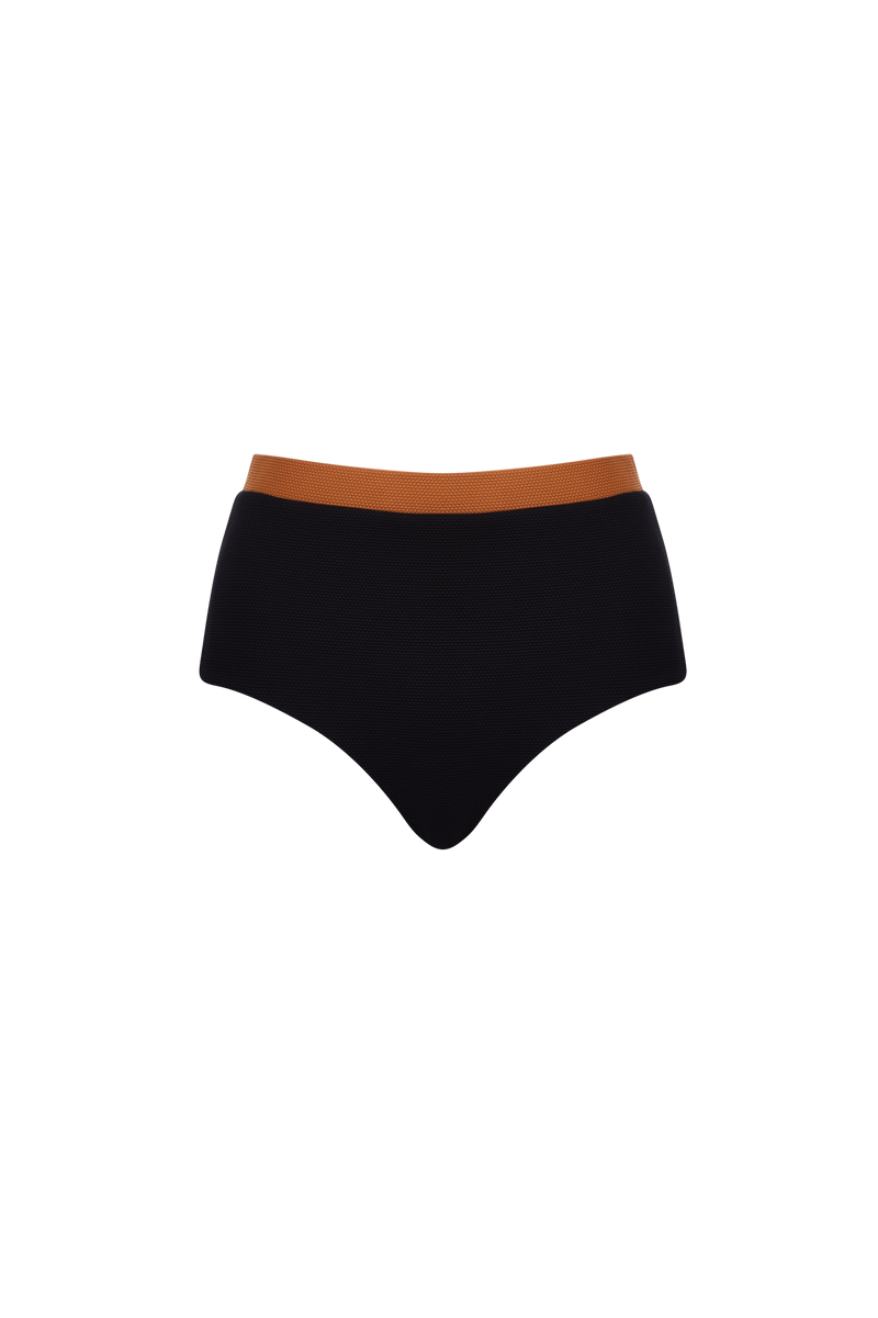 The Lucinda Bikini Bottom in Black + Sand