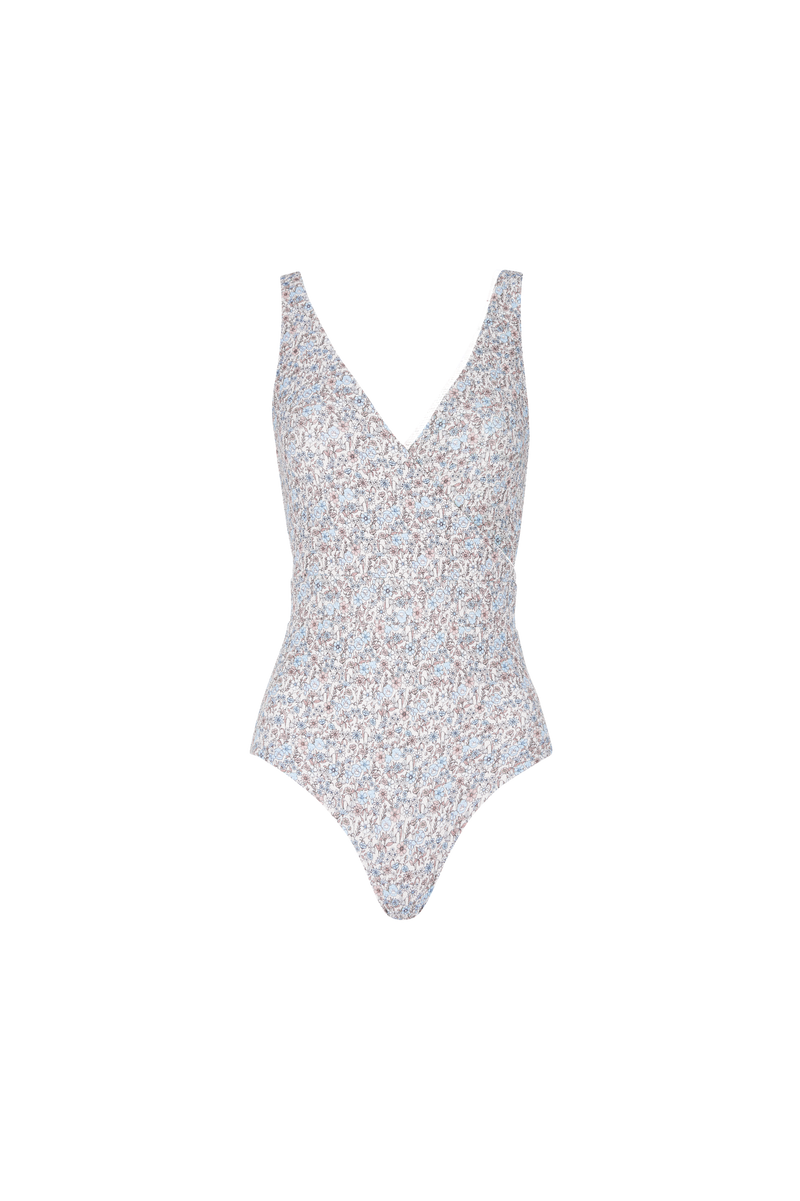 The Ashley Swimsuit in Ditsy Pink Meadow