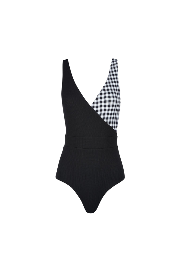 The Ashley Swimsuit in Black Gingham