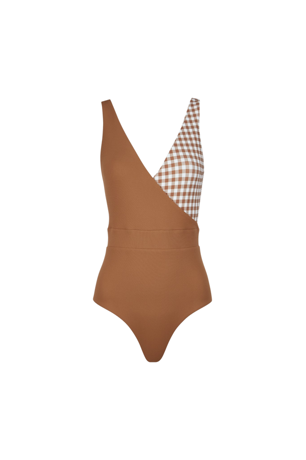 The Ashley in Sand Gingham