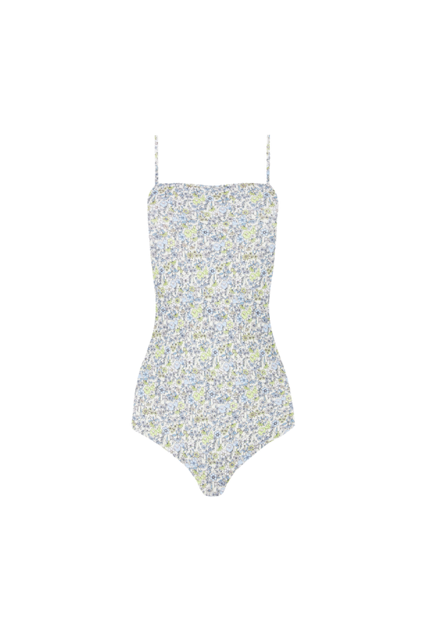 The Edie Swimsuit in Ditsy Green Meadow