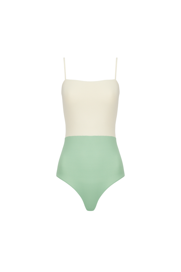 The Edie in Ecru + Pistachio