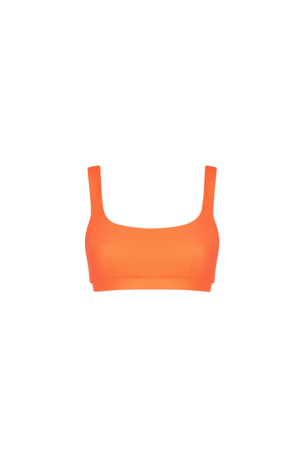 The Gemma Bikini Top in Bright Orange