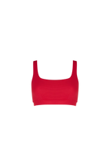 The Gemma Bikini Top in Crimson