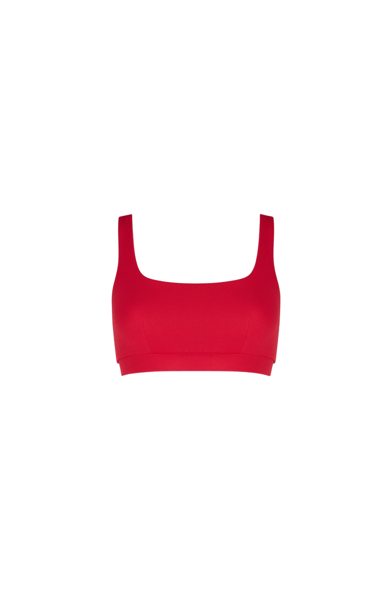 The Gemma Bikini Top in Crimson