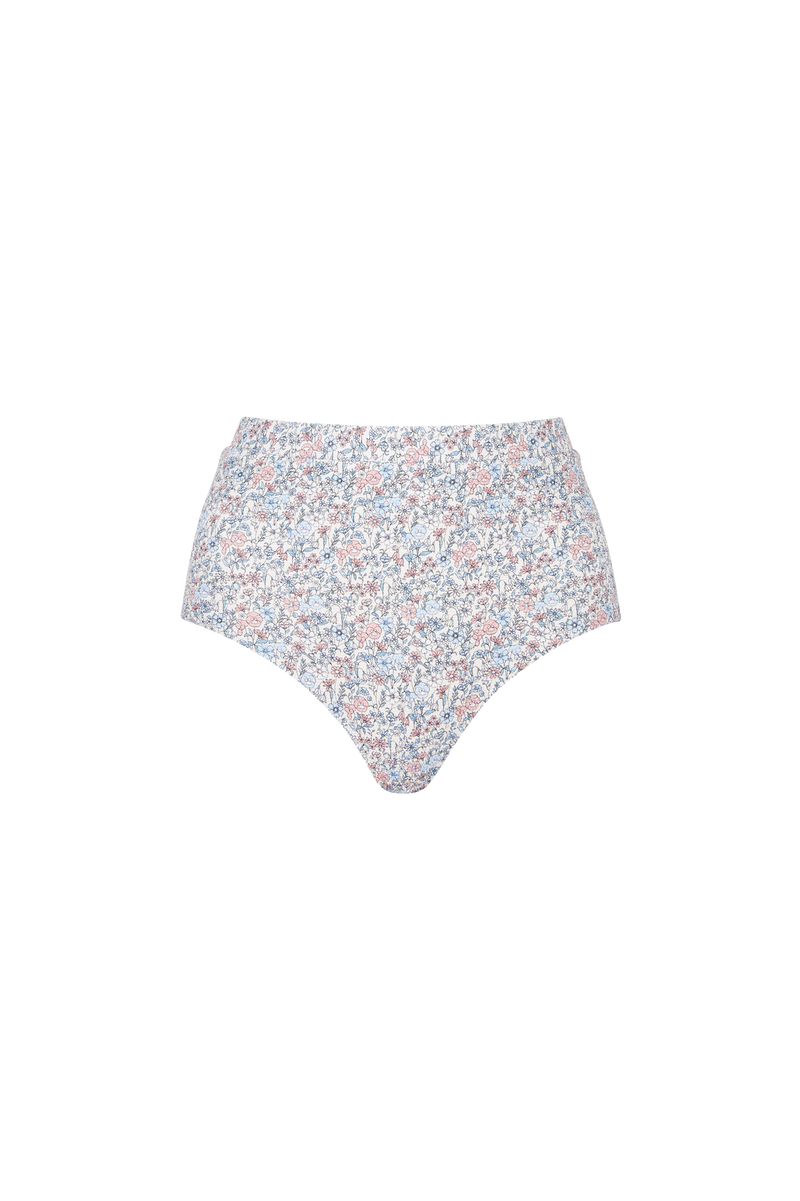 The Lucinda Bikini Bottom in Ditsy Pink Meadow