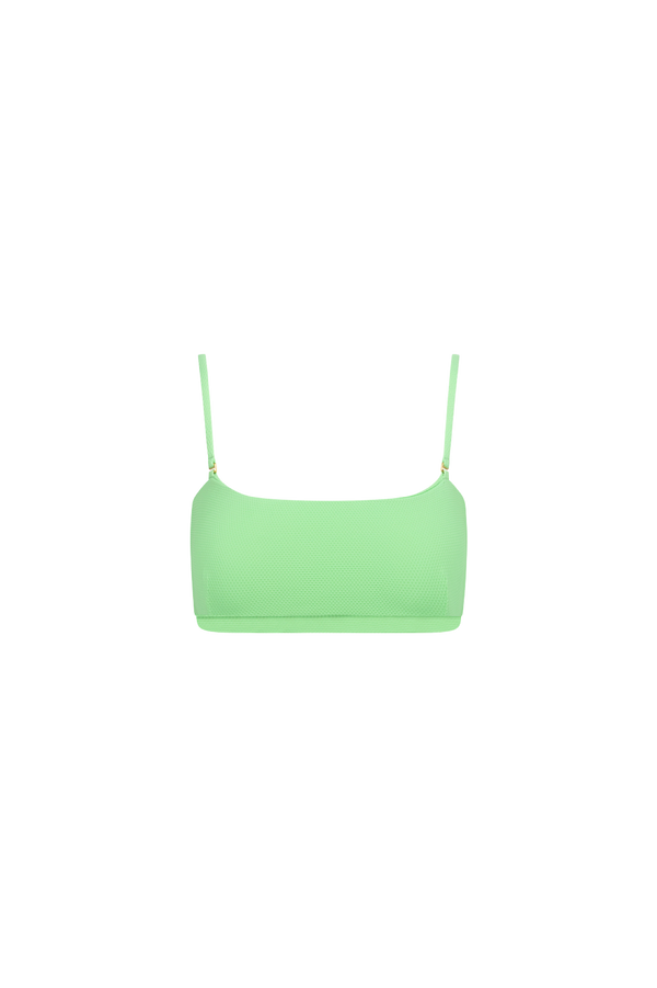 The Sienna Bikini Top in Summer Green