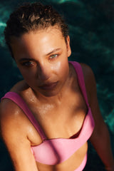 The Isla Bikini Top in Flamingo